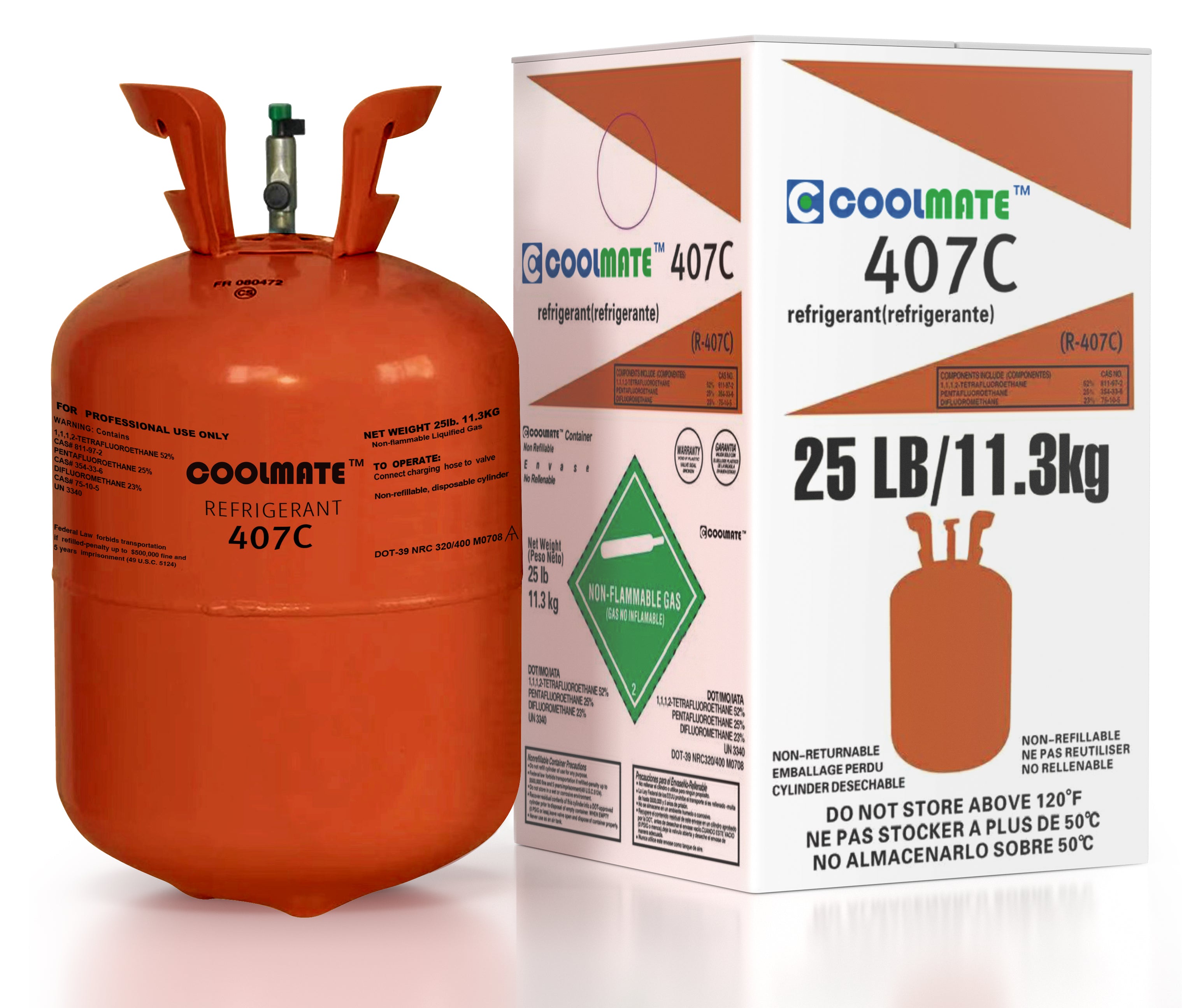 R-407C Refrigerant 25 LB|CoolmateGas Refrigerant - Image 2